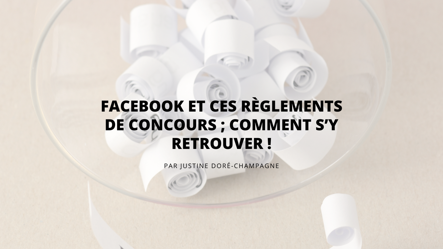 règlements concours Facebook